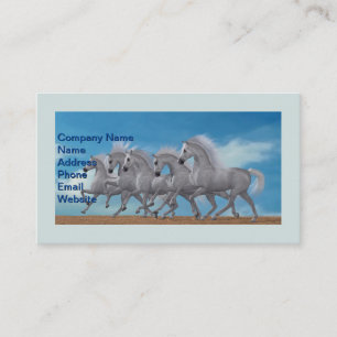 Carte De Visite Troupeau de chevaux arabes