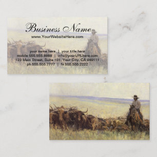 Carte De Visite Troupeau en route pour le Wyoming par WHD Koerner