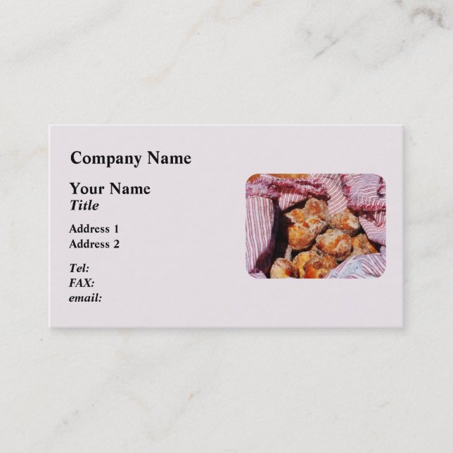 Carte De Visite Trous de donut sucrés (Devant)