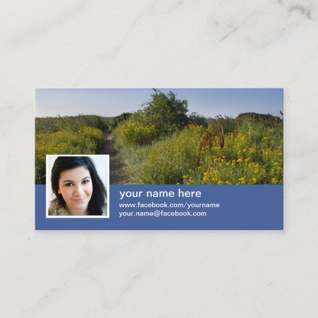 Carte De Visite Trouvez-moi sur facebook Update 2018 CC1036 (Devant)