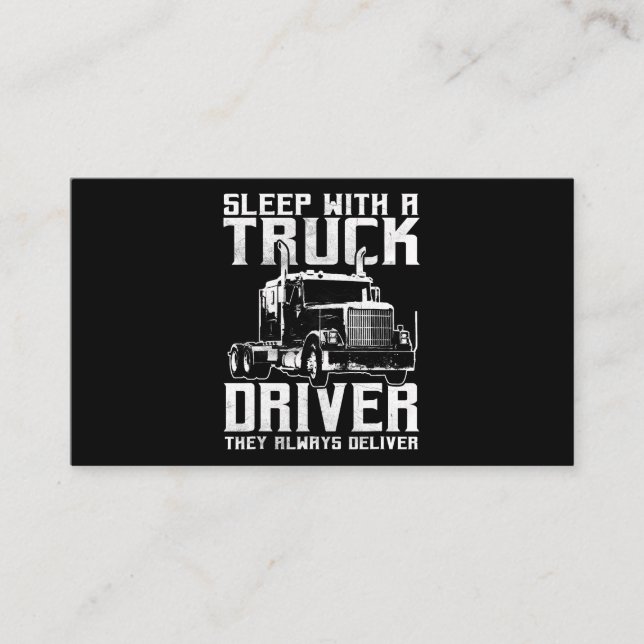 Carte De Visite Trucker Cadeaux Tracteur Trailer Truck 18 Wheeler  (Devant)