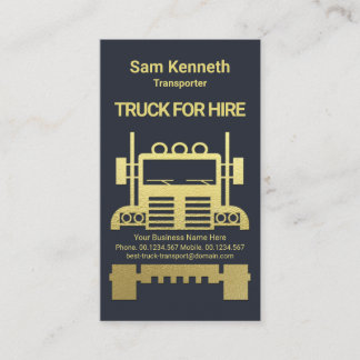 Carte De Visite Trucker logistique de semi-camion or exquis