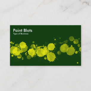 Carte De Visite Trucs de peinture - Jaune sur Dk Green