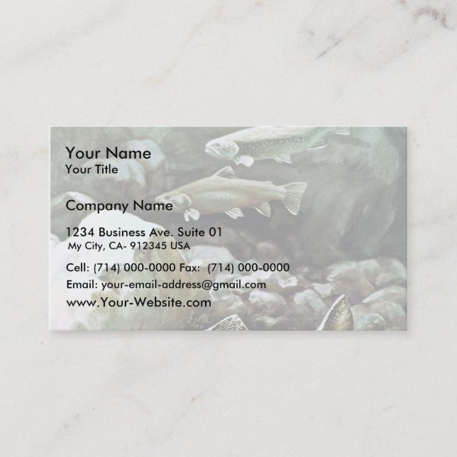 Carte De Visite Truite de Brook (Devant)