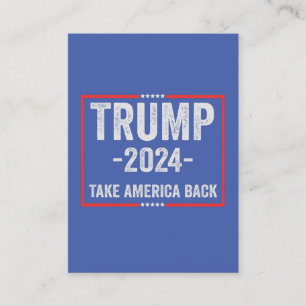 Carte De Visite Trump 2024 Président des élections patriotiques ré