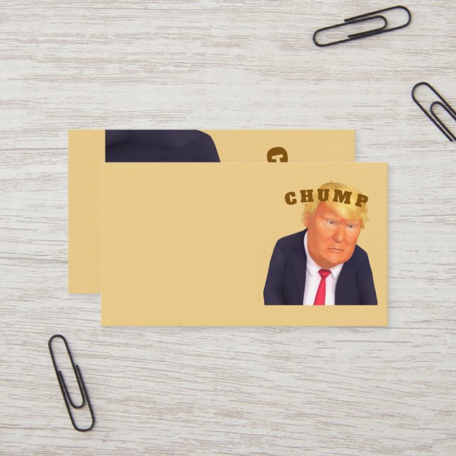Carte de visite Trump/Trump l'imbécile (Devant/Arrière en situation)