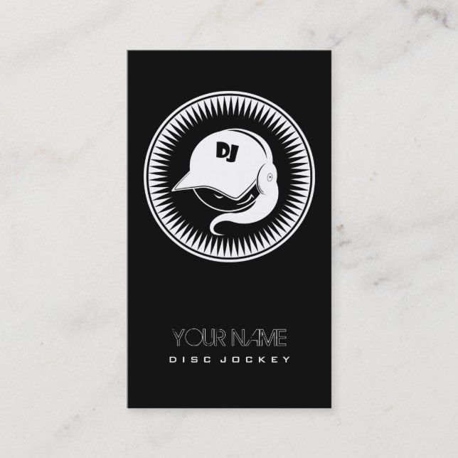 Carte De Visite Trumpcards - le DJ BADINENT le jockey de disque (Devant)