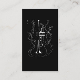 Carte De Visite Trumpet Music Notes Instrument Musicien Trumpeter