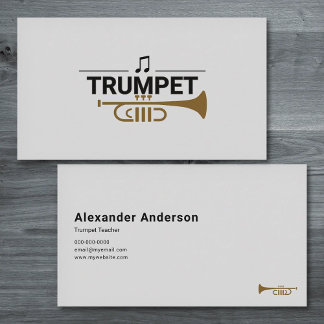Carte De Visite Trumpet Teacher