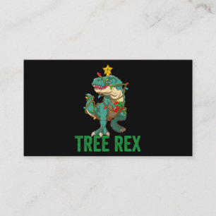 Carte De Visite Tshirt arborescente Rex en Dinosaure de Noël amusa