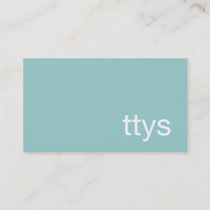 Carte De Visite Ttys Networking Minimaliste Turquoise Bleu