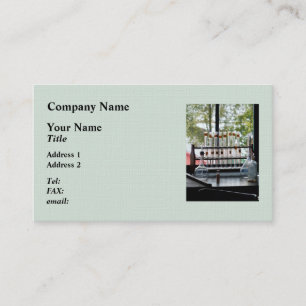 Carte De Visite Tubes à essai par la fenêtre