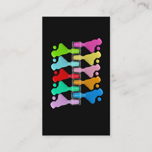 Carte De Visite Tubes Polonais à ongles maquiller Technicien à ong (Devant)