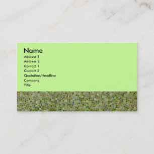 Carte De Visite Tuile verte