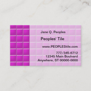 Carte de visite - Tuiles Mosaïques Magenta