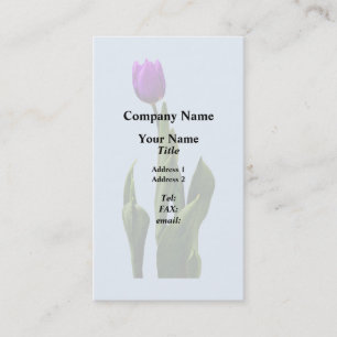 Carte De Visite Tulipe pourpre simple