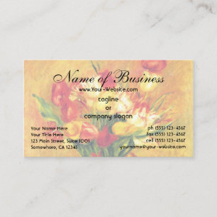 Carte De Visite Tulipes par Renoir Fleurs Vintage Nature morte flo