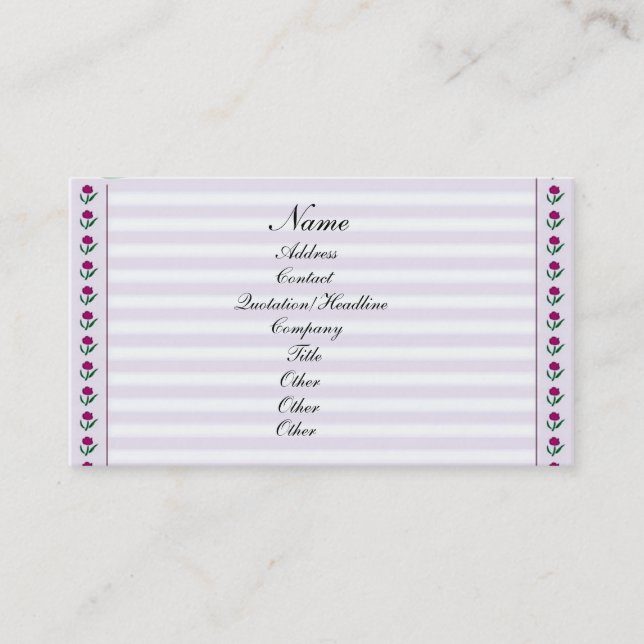 Carte De Visite Tulips déco (Devant)