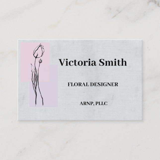 Carte De Visite Tulips Floral Designer Professionnel Floral (Devant)