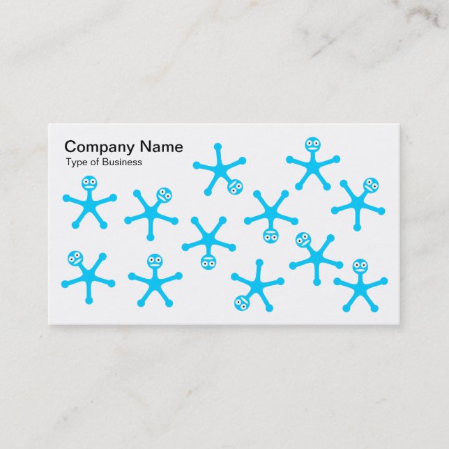 Carte De Visite Tumblers - Ciel bleu sur blanc (Devant)
