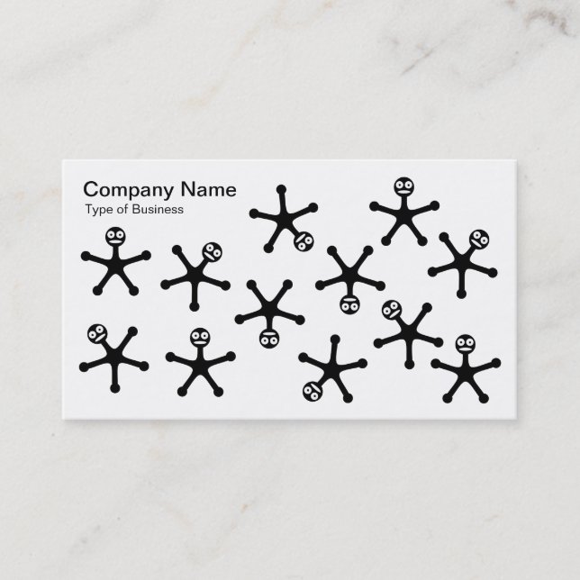 Carte De Visite Tumblers - Noir sur Blanc (Devant)