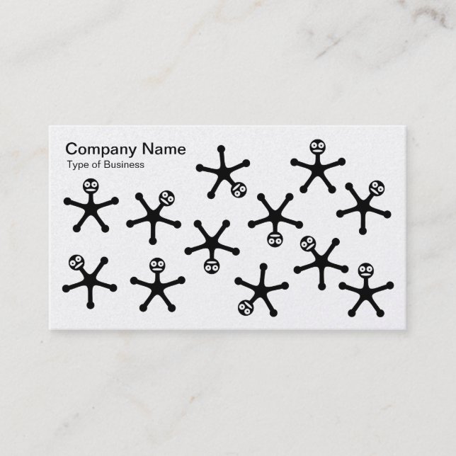 Carte De Visite Tumblers - Noir sur Blanc (Or) (Devant)