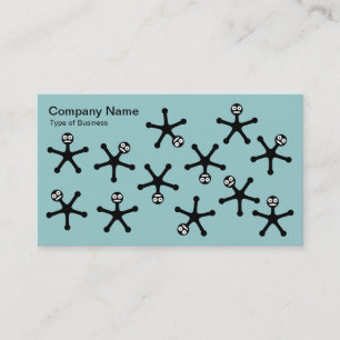 Carte De Visite Tumblers - Noir sur Lt Bleu Vert