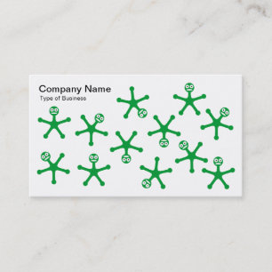 Carte De Visite Tumblers - Vert herbe sur blanc
