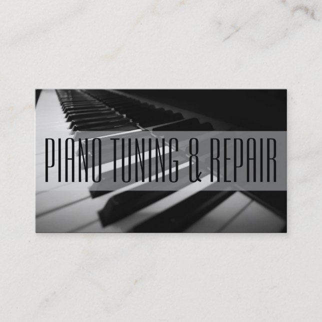Carte De Visite Tuning de piano et réparation de musique instructe (Devant)
