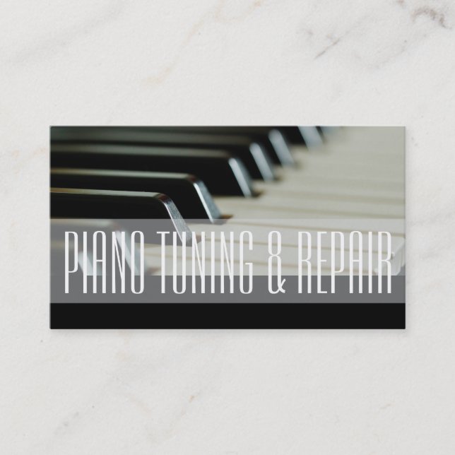 Carte De Visite Tuning de piano et réparation de musique instructe (Devant)