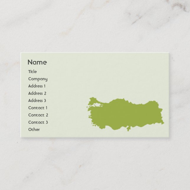 Carte De Visite Turquie - Entreprises (Devant)