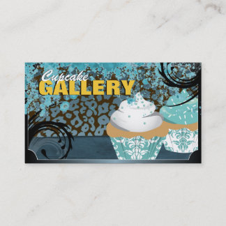 Carte de visite turquoise à la mode de petit
