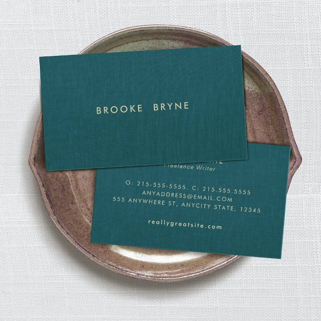 Carte De Visite Turquoise bleu moderne minimaliste professionnel (Créateur téléchargé)