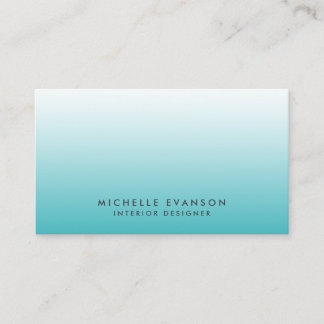 Carte De Visite Turquoise Blue Gradient Creative Simple