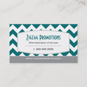 Carte de visite turquoise de Chevron