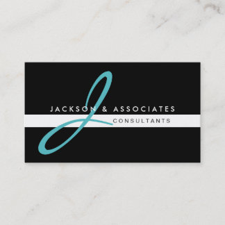Carte de visite turquoise de professionnel de