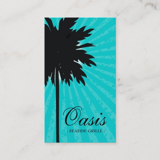 Carte De Visite TURQUOISE du PALMIER 311-OASIS (Devant)