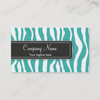 Carte de visite turquoise Girly d'impression de