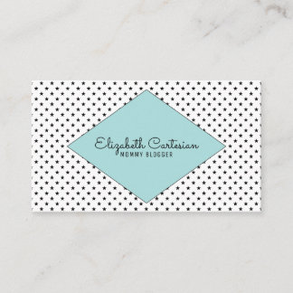 Carte de visite Turquoise Modern Stars