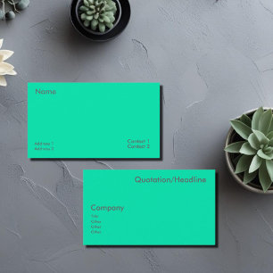 Carte De Visite Turquoise Néon