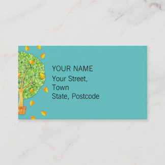 Carte de visite turquoise Pear Tree