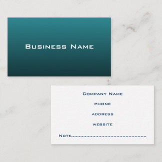 Carte de visite Turquoise profond