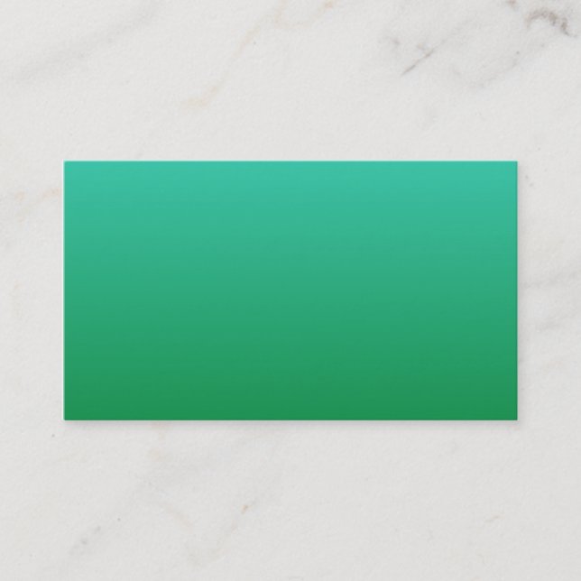 Carte De Visite Turquoise Vert Ombré (Devant)