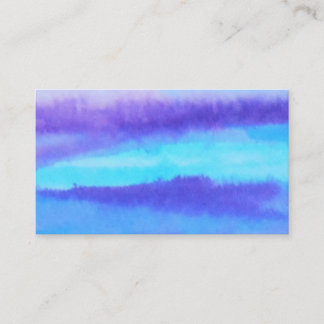 Carte De Visite Turquoise violet horizontal Abstrait