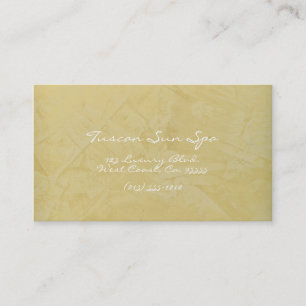 Carte De Visite Tuscan Sun Spa