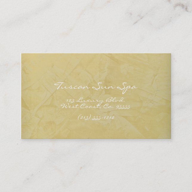 Carte De Visite Tuscan Sun Spa (Devant)