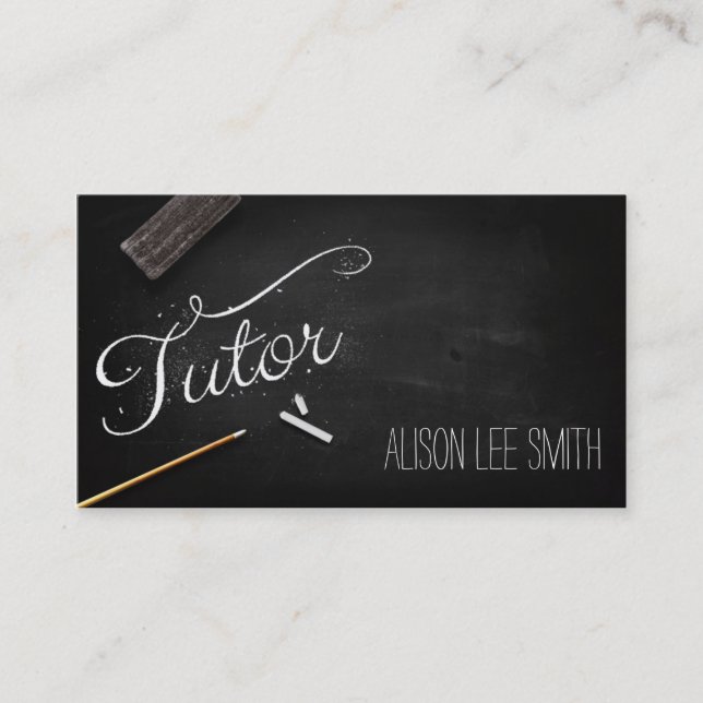 Carte De Visite Tuteur chalkboard (Devant)