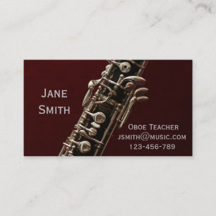 Carte De Visite Tuteur de musique d'instruments Oboe woodwind