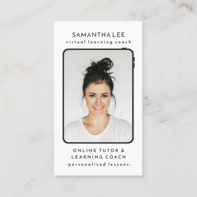 Carte De Visite Tuteur d'instructeur virtuel (Devant)