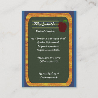 Carte De Visite tuteur privé
